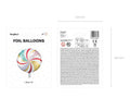 PartyDeco, balon foliowy, cukierek, 35 cm