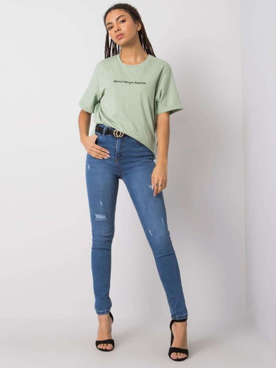 Spodnie jeansowe damskie, denim, Rue Paris