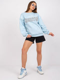 Bluza damska, niebieska, Ex Moda