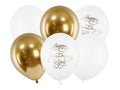 PartyDeco, balony 30 cm, Happy Birthday To You, mix, 6 szt.