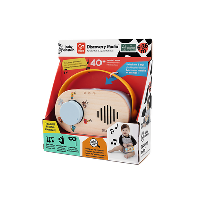 Hape, Baby Einstein, magiczne dotykowe radyjko, zabawka muzyczna
