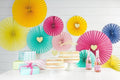PartyDeco, toppery, dekoracje do muffinek, Sweet Love-serca, 11 cm, 6 szt.