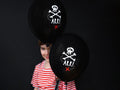 PartyDeco, Pirackie Party, balony lateksowe, piraci, czarne, 30 cm, 6 szt.