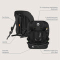 Lionelo, Billy, fotelik samochodowy, i-Size, Black Carbon, 76-150 cm