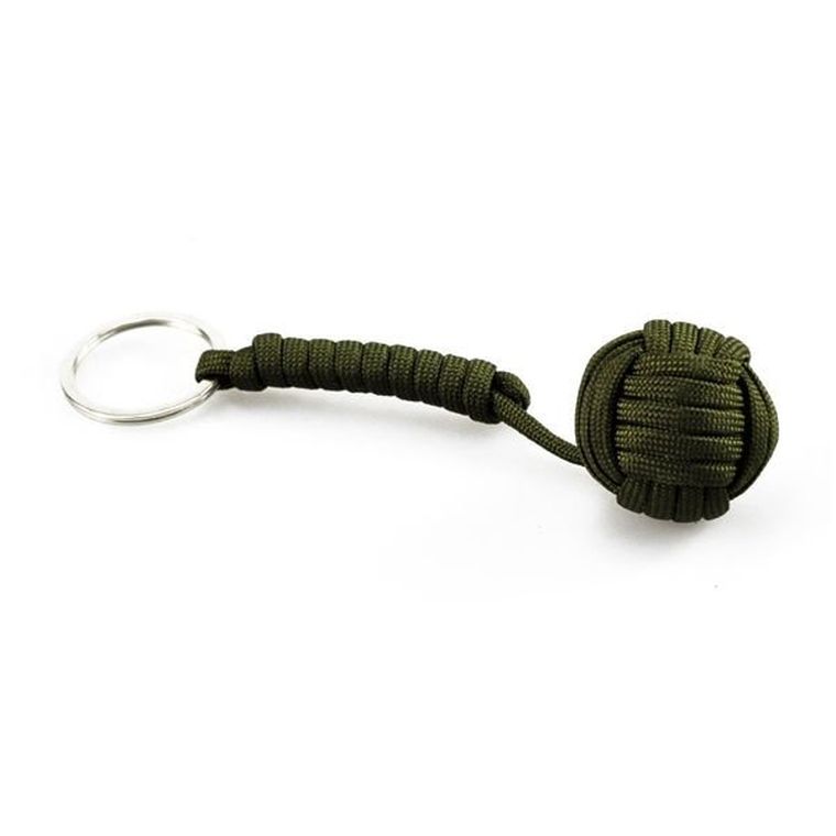 Brelok do samoobrony, monkey fist, oliwkowy