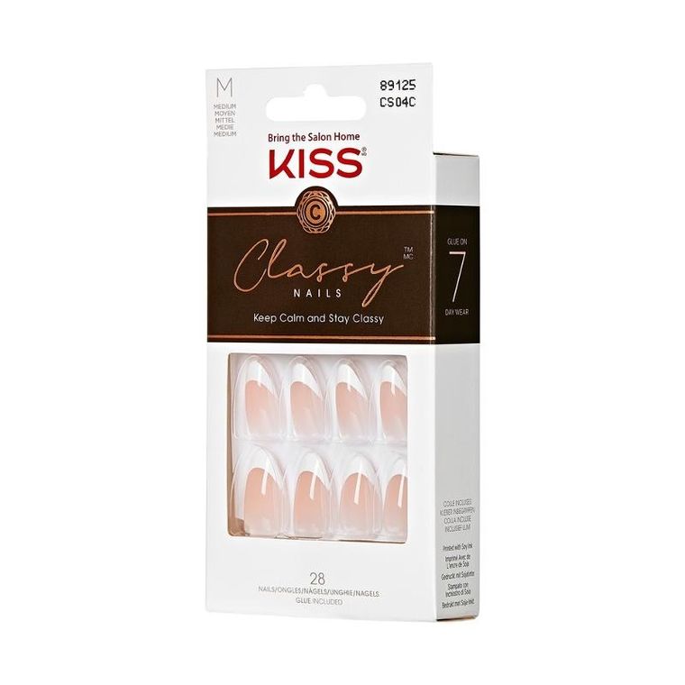 Kiss, Classy nails, sztuczne paznokcie, dashing, rozmiar M, 28 szt.