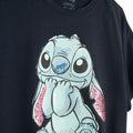 Cool Club, T-shirt dziewczęcy, crop top, granatowy, Lilo i Stitch