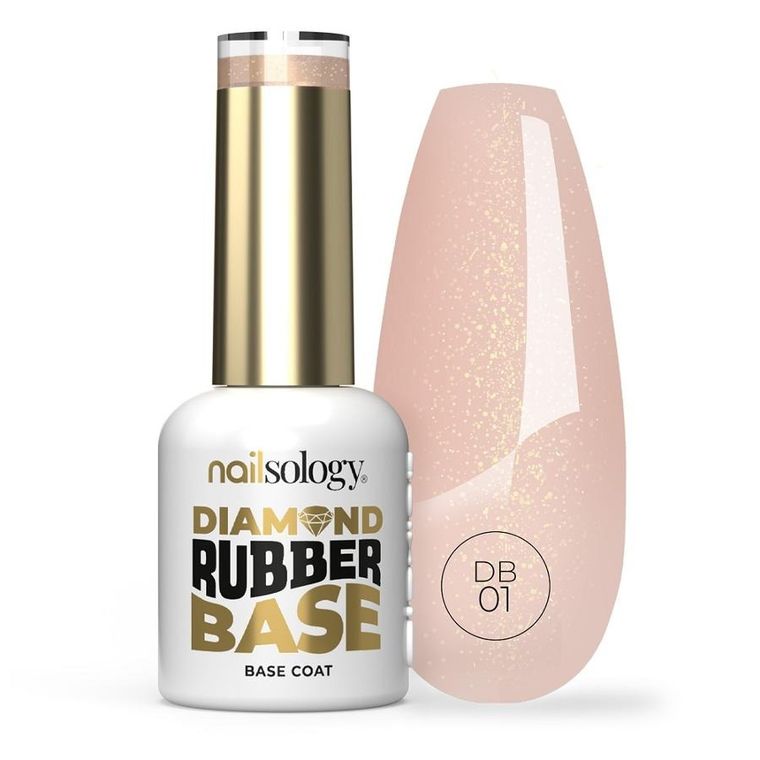 Clavier, Nailsology Diamond Rubber Base, baza hybrydowa, DB01 Chiquite, 8 ml