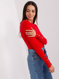 Sweter damski, czerwony, P-M