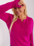 Sweter damski, plus size, ecru, P-M