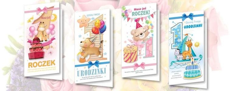 Top Graphic, karnet, Urodziny, Roczek, 10 szt.
