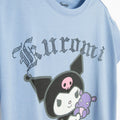 Cool Club, T-shirt dziewczęcy, oversize, fioletowy, Kuromi