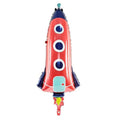 PartyDeco, Kosmiczne Party, balon foliowy, rakieta, 44x115 cm