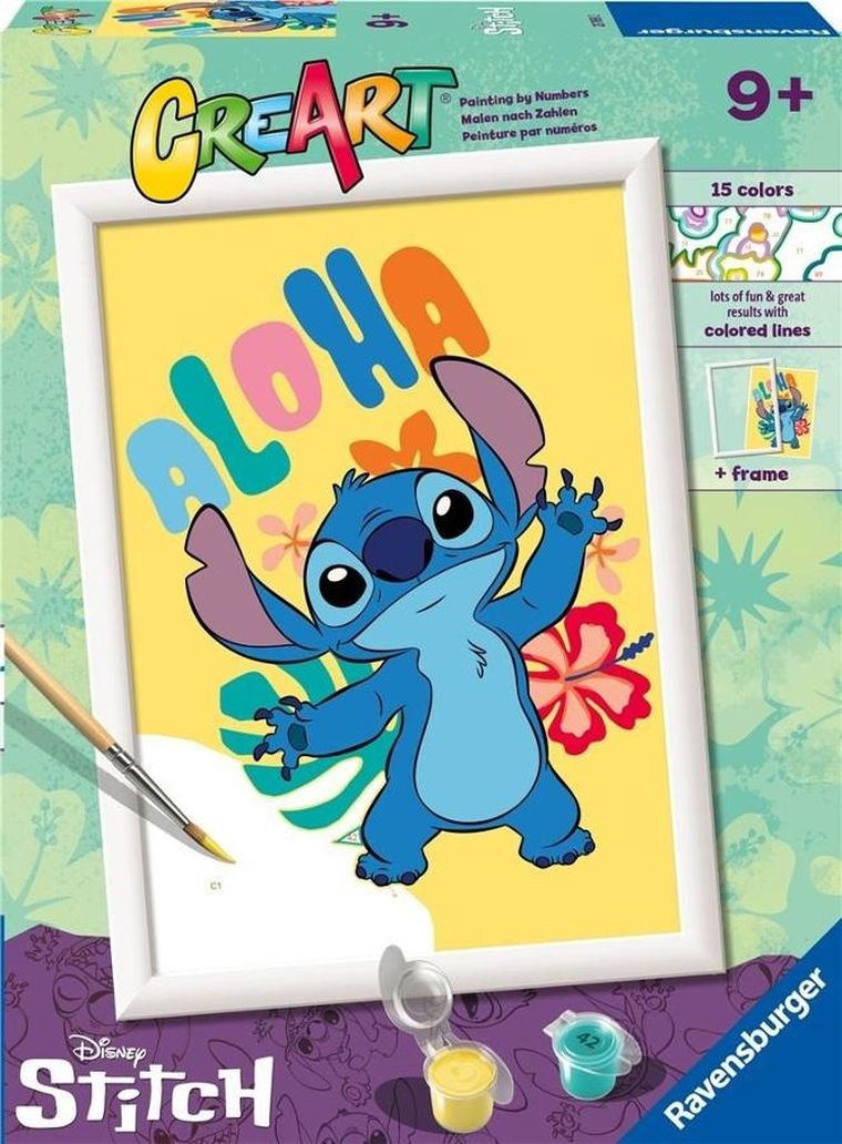 Ravensburger, CreArt, Lilo i Stitch, malowanie po numerach