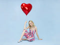 PartyDeco, balon foliowy, serce, 61 cm, czerwony