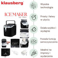 Klausberg, automatyczna kostkarka do lodu, 100W, 1,2l