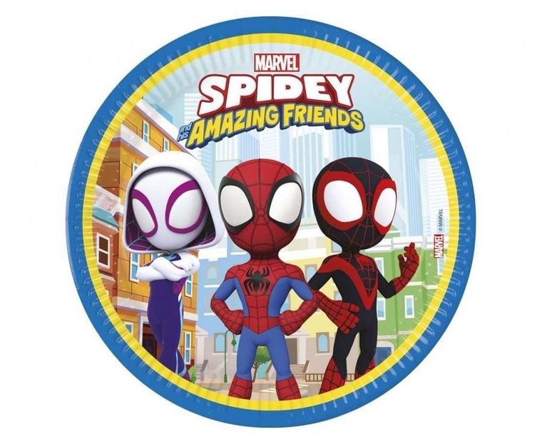 GoDan, Spidey i super-kumple, talerzyki papierowe, 23 cm