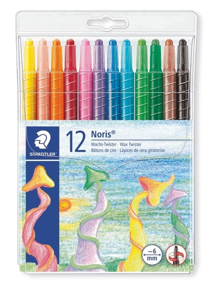 Staedtler, Noris Club, twistery woskowe, kredki, 12 szt.