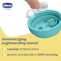 Chicco, kubek treningowy, niekapek, termiczny z twardym ustnikiem, turkusowy, 14m+, 266 ml