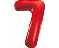 Godan, balon foliowy cyfra 7, czerwona, 85 cm