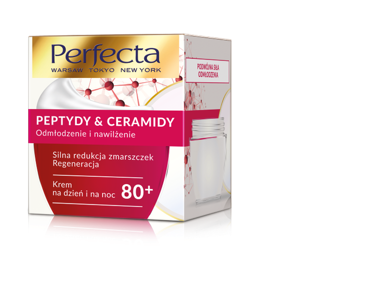 Perfecta, Peptydy i ceramidy, krem 80+, 50 ml