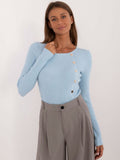 Sweter damski, niebieski, Wool Fashion Italia