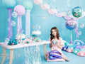 PartyDeco, Mermaid Party, talerzyki papierowe, syrenka-muszla, opalizujący, 18,5 cm, 6 szt.