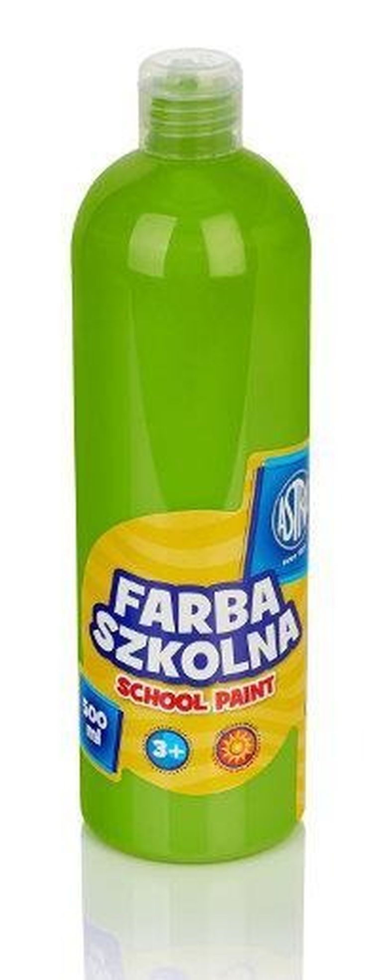 Astra, farba szkolna, butelka, limonkowa, 500 ml