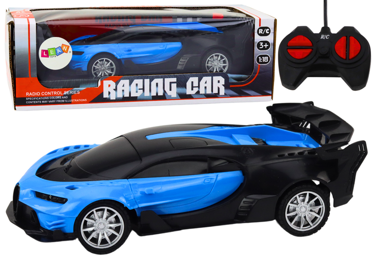 Lean Toys, auto sportowe, pojazd zdalnie sterowany, 1: 22, niebieski