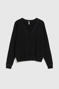 Sweter damski, czarny, Moodo