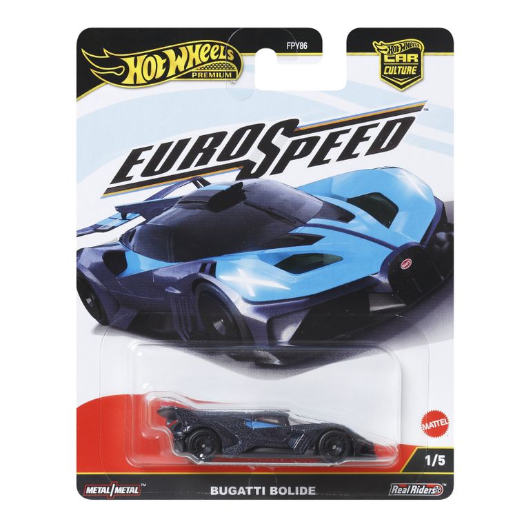 Hot Wheels, Premium, Kultowe auta, EuroSpeed, Bugatti Bolide, pojazd, skala 1: 64, JBK79