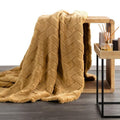 Eurofirany, koc d91 Caro, 200x220 cm, miodowy