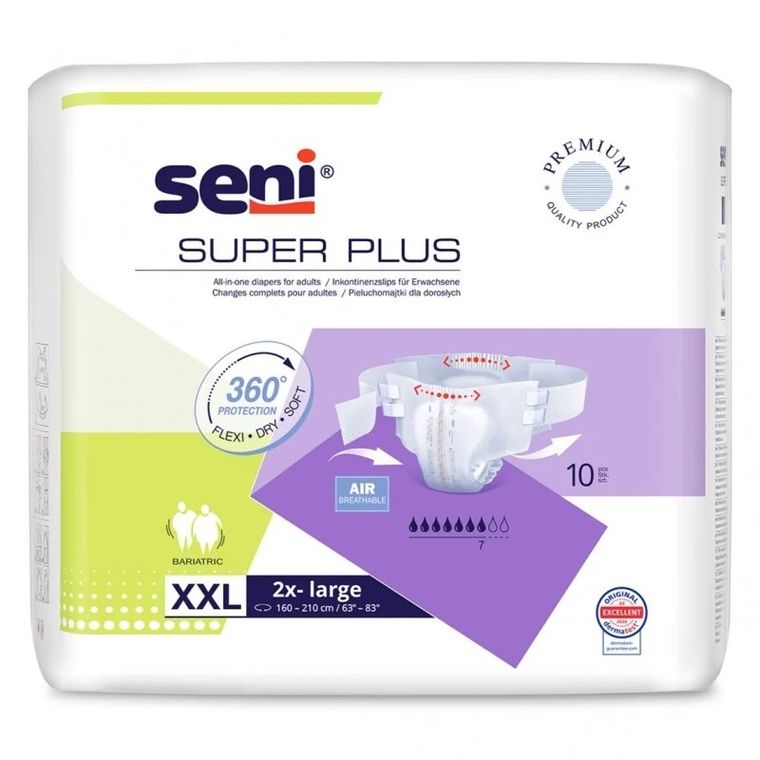 Seni, super plus XXL, pieluchy, 10 szt.