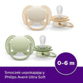 Philips Avent, Ultra Soft, smoczek uspokajający, 0-6m, 2 szt.