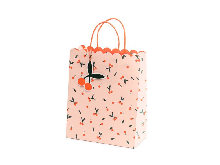 PartyDeco, torebki na prezenty Wisienki, mix, 26x32x13 cm, 1 szt.