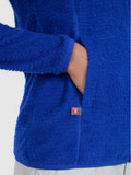Bluza damska z kapturem, rozpinana, granatowa, Primaloft Active, 4F