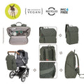 Lassig, Slender Up, Green Label, plecak dla mam z akcesoriami, Olive