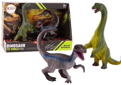 Lean Toys, Brachinozaur, Velociraptor, figurki kolekcjonerskie, 2 elementy