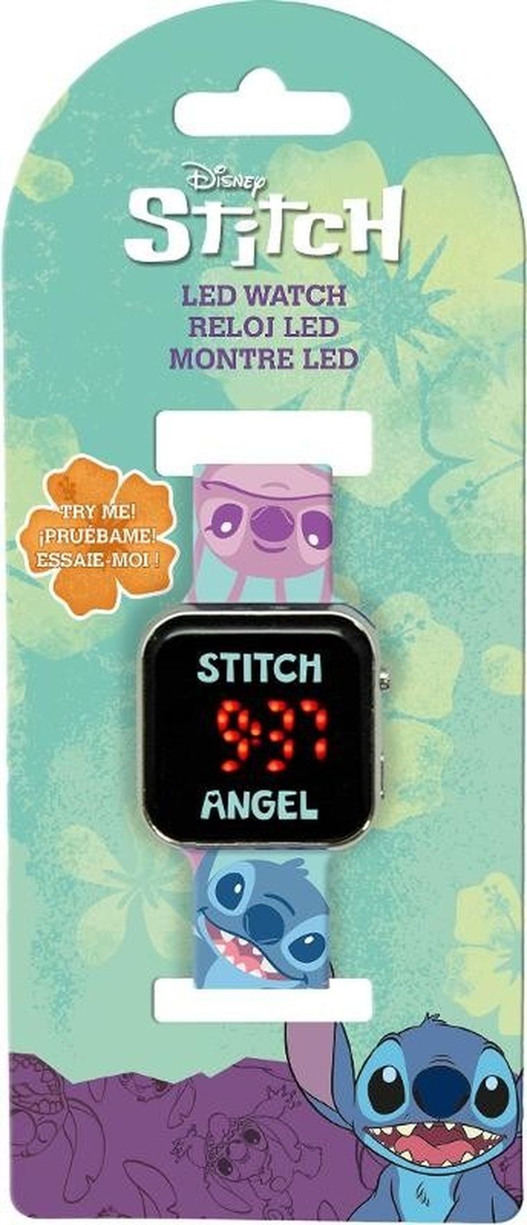Lilo i Stitch, zegarek z kalendarzem LED