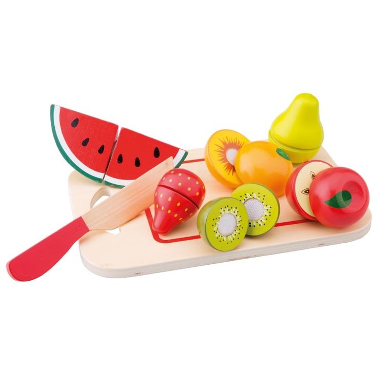 New Classic Toys, drewniane owoce do krojenia, 8 szt.