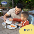Chicco, zestaw 2 talerzy, szary, 12m+