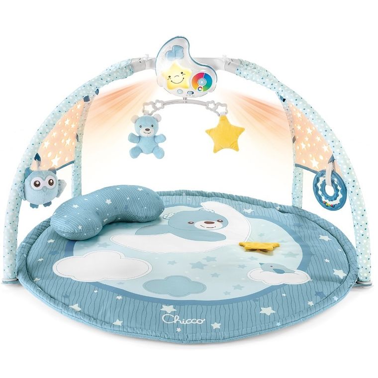 Chicco, First Dreams, Enjoy colors, mata dla niemowlaka, 3w1, niebieska