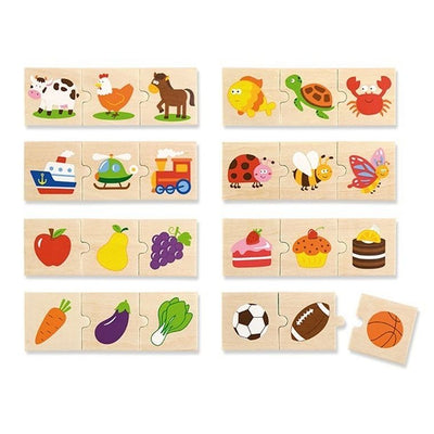 Viga Toys, zestaw puzzli logicznych, 24 elementy