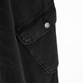 Czarne spodnie jeansowe cargo wide Cool Club