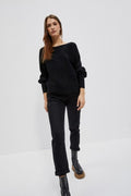 Sweter damski, czarny, Moodo