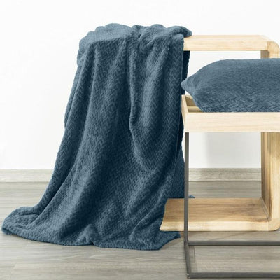 Eurofirany, koc Cindy, 170x210 cm, niebieski