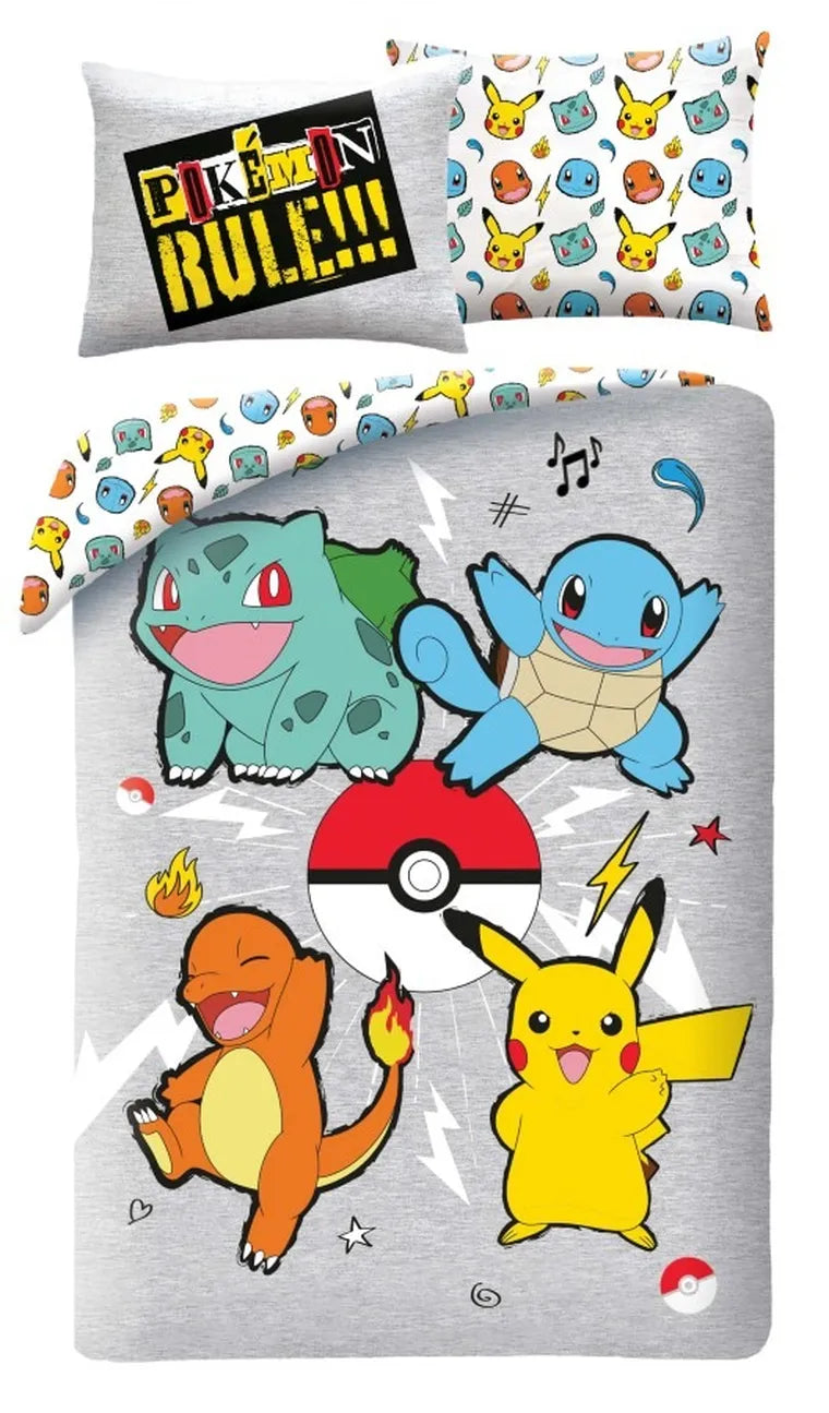 Pokemon, 2-częściowy komplet pościeli, 140x200 cm