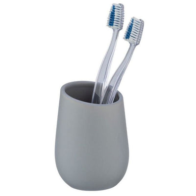 Kubek ceramiczny na szczoteczki, Badi, szary