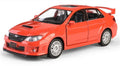 Daffi, RMZ City, Subaru WRX STI 2010, pojazd, model metalowy, czerwony, 1: 36