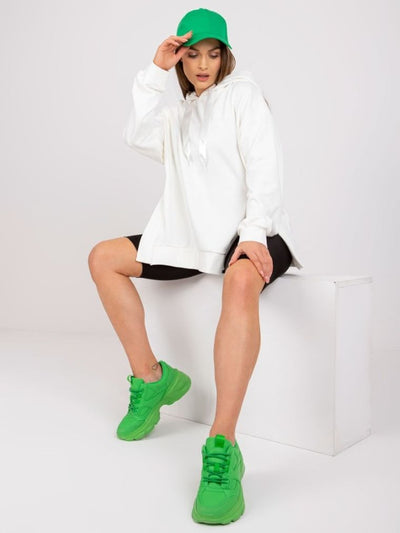 Bluza damska z kapturem, ecru, Ex Moda